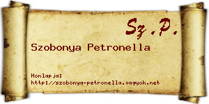Szobonya Petronella névjegykártya
